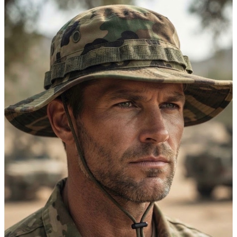 Propper Woodland Camo Boonie Hat Sun Hot Weather MIL-H-44105 Size 7.5